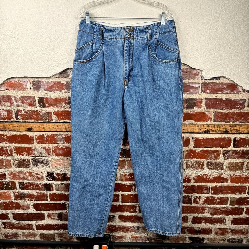 Vintage Unionbay Jeans Size 30 Medium Wash Relaxed Loose Fit Baggy Tapered Leg
